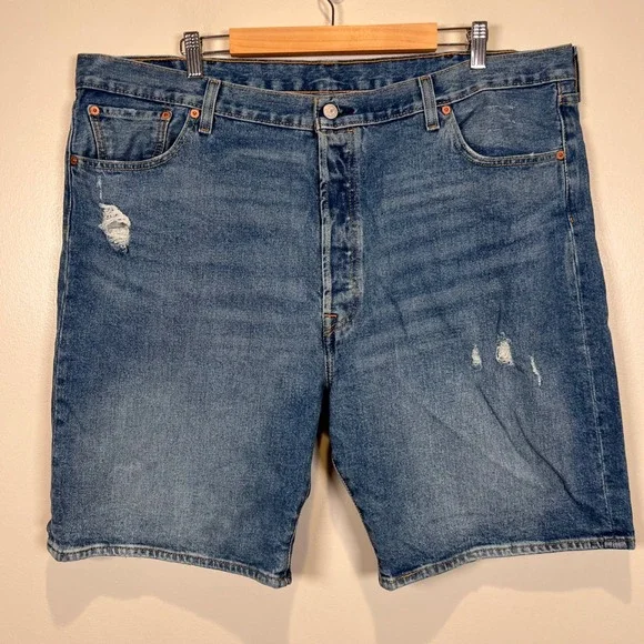 Levi's 501 Men's Denim Shorts *42W Original Fit Distressed 10