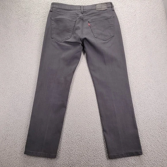 LEVIS 541 Jeans‎ Mens 33x29 (Tag 33x30) Athletic Taper Leg Gray Stretch Denim