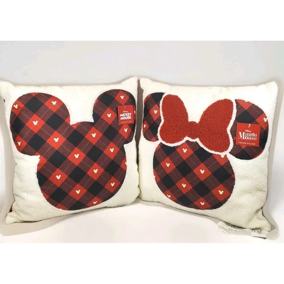 Christmas Throw Pillow Mickey Mouse & Minnie‎ Mouse Disney New with tags (2)