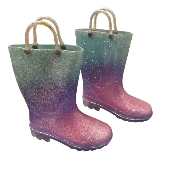 Sparkly Ombre Rain Boots