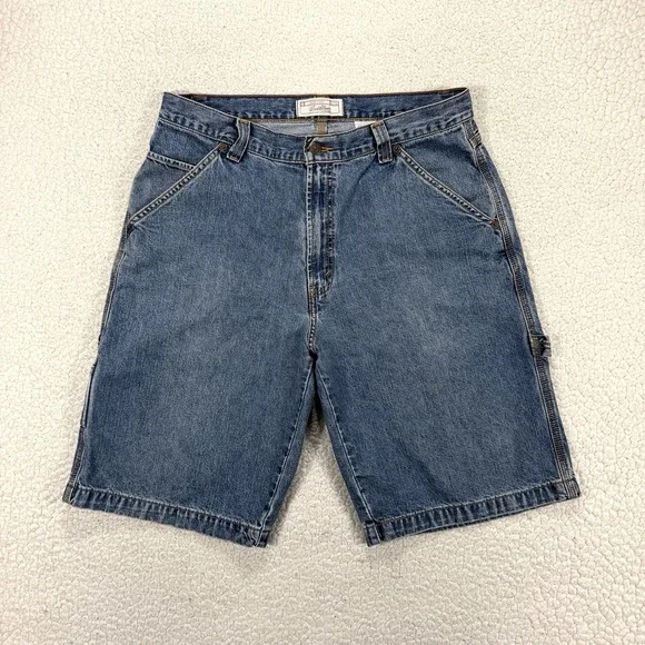 VTG Levi Strauss Signature Carpenter Shorts Men's 34 Workwear Y2K Skater Denim