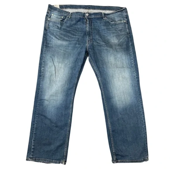 Levis 541 Mens Jeans 44x30 Blue Medium Wash Athletic Taper Stretch Denim