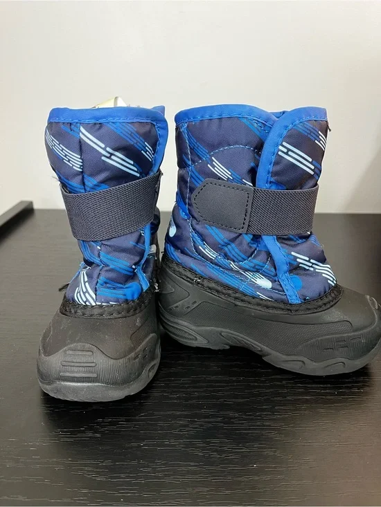 Kamik Kids Blue Black Winter Snow Boots Insulated Toddler 6