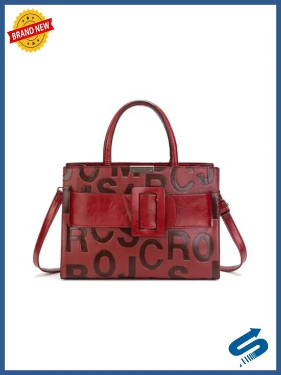 Crocodile Pattern PU Satchel Handbag 3 Piece Set Tote Clutch Card Pouch