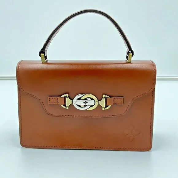 PATRICIA NASH Heritage Porcili‎ Tan Top Handle Leather Bag Purse P79901