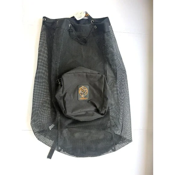 AKONA Deluxe Mesh Backpack Scuba Dive Gear Bag Black AKB235 NWT Collapsible
