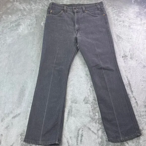Vintage 1997 Levi’s 517 Orange Tab Gray Jeans Mens USA Made Bootcut Denim