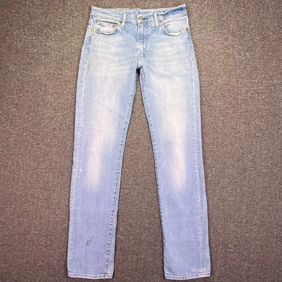 Levis Premium 511 Slim Jeans Mens 31x33 Light Wash Blue Casual Stretch Denim