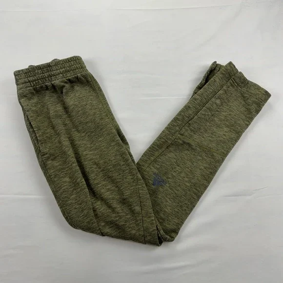 Adidas Mens Heathered Olive Green Jogger Sweatpants Snap‎ Cuff AZ1523 Size Small