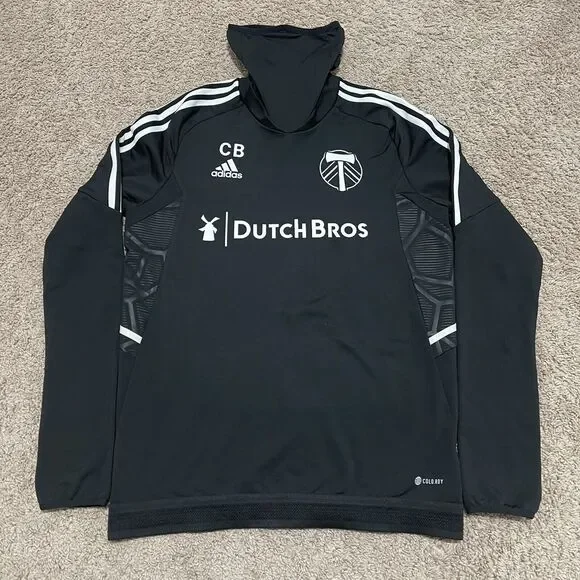 Portland Timbers Sweatshirt Men Large Black Claudio Bravo Player Worn Turtleneck