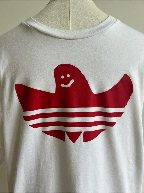 Adidas Skateboarding Men’s Sz L Mark Gonzales Shmoo Ghost T-Shirt White Red 2020