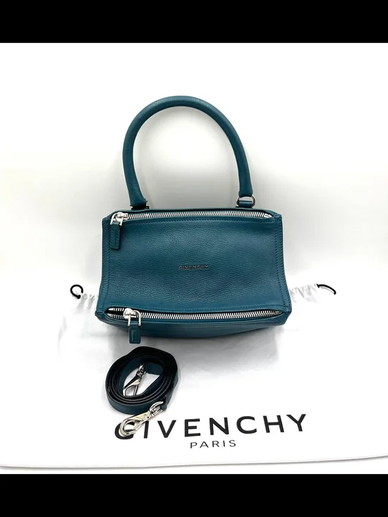 Givenchy Teal Leather Top-Handle Bag