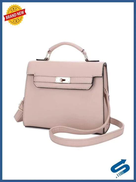 Women's Top Handle Satchel Crossbody Bag Faux Leather Travel Purse