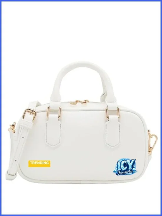 Faux Leather Mini Satchel Purse Crossbody Bag Top Handle