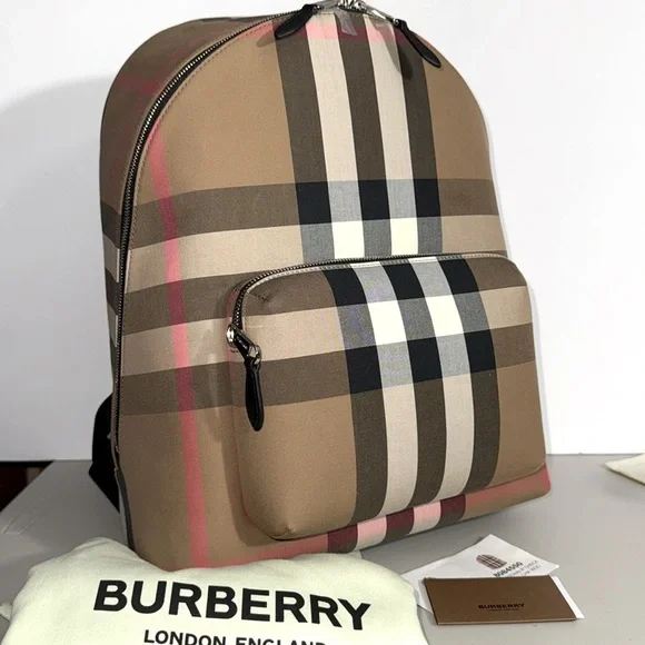 NEW $1350 BURBERRY NEW NOVA CHECK BACKPACK FULL SIZE CLASSIC LARGE