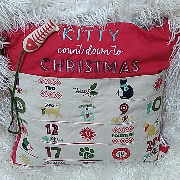 Jingles & Joy Kitty Christmas  Advent Pillow