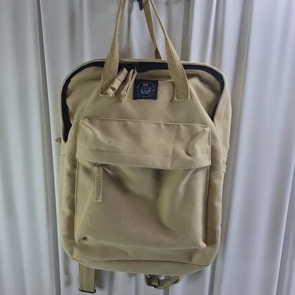 Canvas Backpack Tote Gorpcore Hiking Outdoor Camping‎