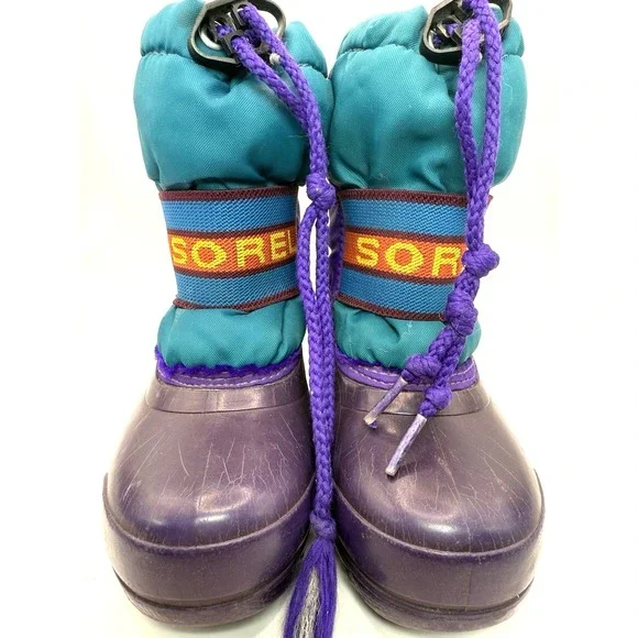 Sorel Retro Purple and‎ Teal Snow Boots Toddler Size 7