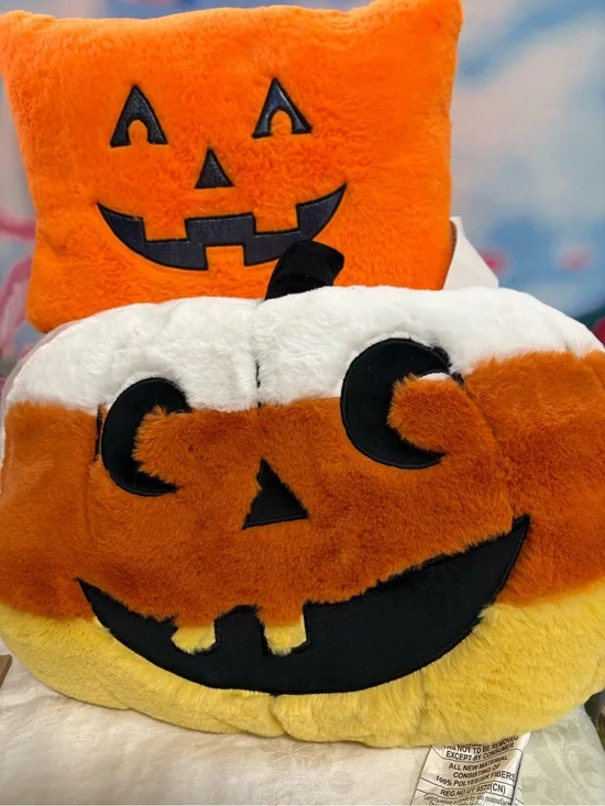 Plush Pumpkin Accent Pillows