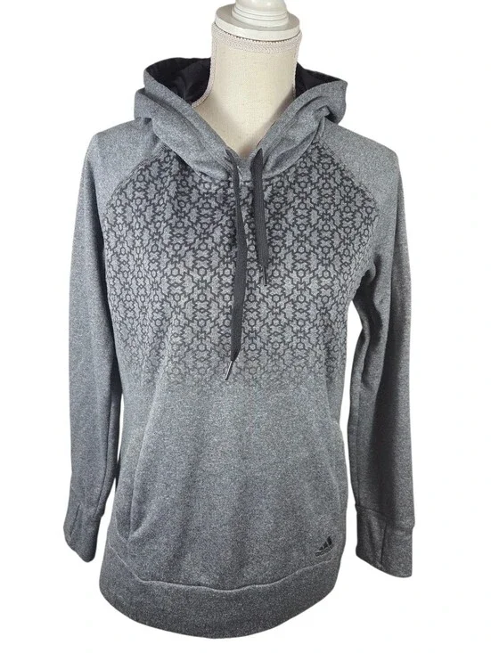 Adidas Ultimate Hoodie Mens Medium -Black & Gray -Long Sleeve