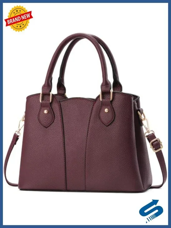Vegan Leather Crossbody Purse Womens Tote Handbag Zipper Satchel