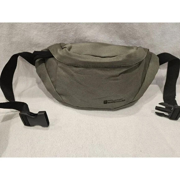 Mountain Warehouse Bum Bag Lightweight Fanny Pack Two Compartments Hike Olive