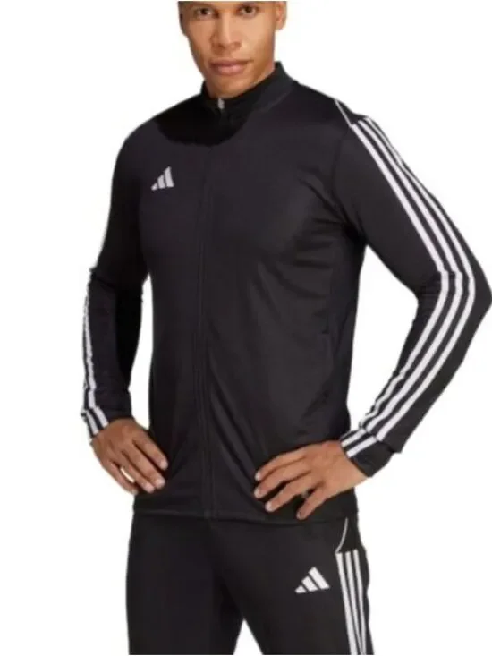 ADIDAS MEN'S TIRO 23 BLACK WHITE LEAGUE TRAINING JACKET SLIM FIT SIZE MEDIUM