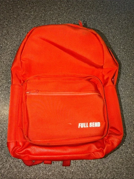 FULL SEND Men's Vibrant Orange Backpack