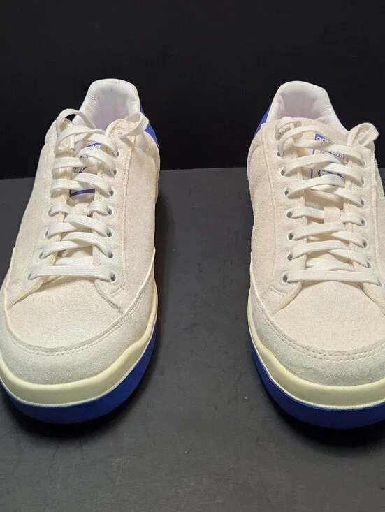 Adidas Rod Laver Flat White Blue Colorway FX5608 Mens 8.5 Suede Leather 0189