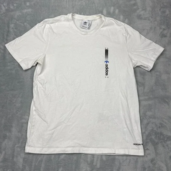 Adidas Orignals T-Shirt Mens L White Regular Fit Short Sleeve Crew Neck Pullover