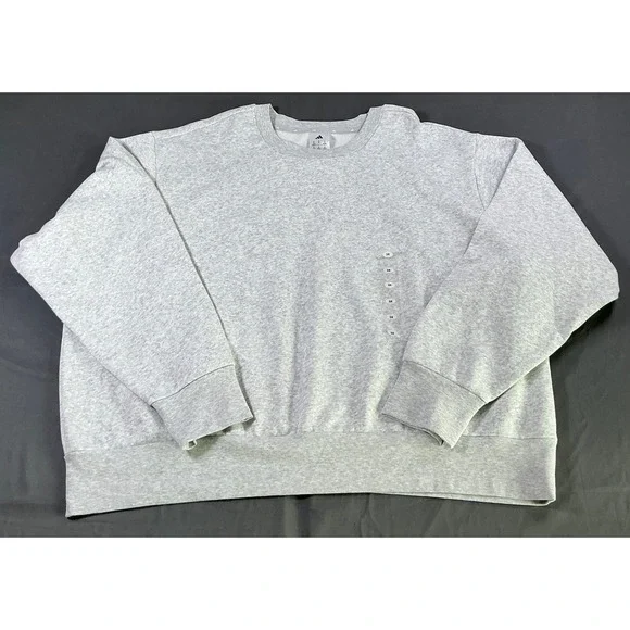 Adidas Essentials French Terry Sweatshirt Light Grey Heather JW8724 Mens 3X