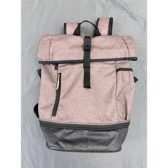 Nike Sport Golf Backpack Roll Top Buckle Gunsmoke/Black Shoe Compartment *Read