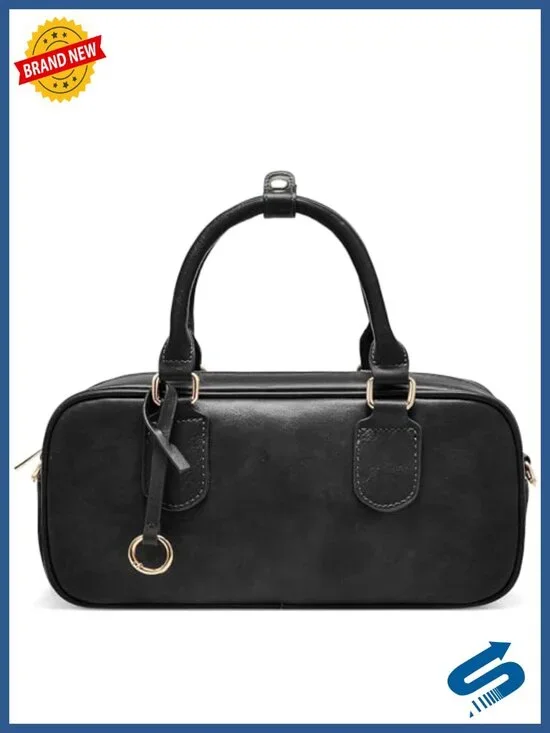 Women's Vegan Leather Satchel Handbag Top Handle Shoulder Purse Mini