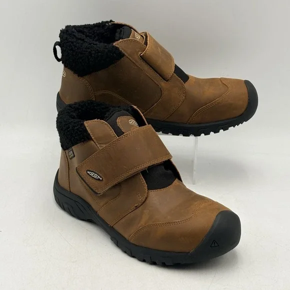 KEEN Kootenay Youth 5 Brown Waterproof Winter Boots Insulated EU 37 Leather