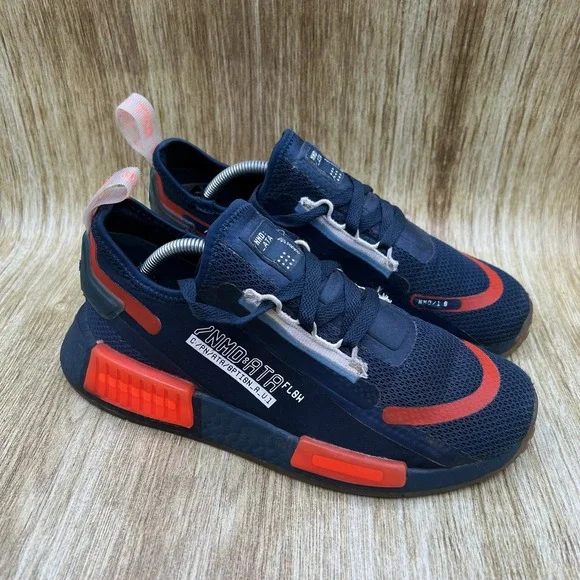 Adidas‎ NMD R1 Spectoo Men's Size 6 Crew Navy Solar Red Boost Sneakers GZ9262