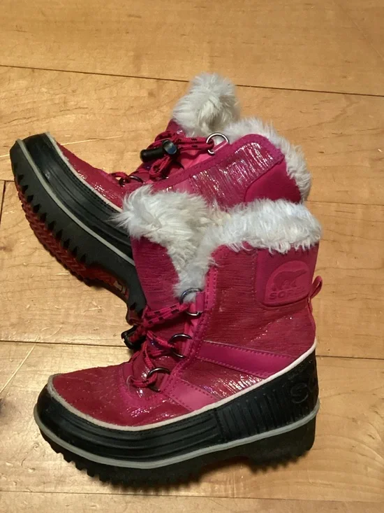 Sorel Kids Bright Pink Faux Fur Winter Boots