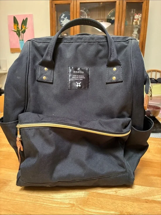 Anello Black Canvas Backpack for Everyday Commuter