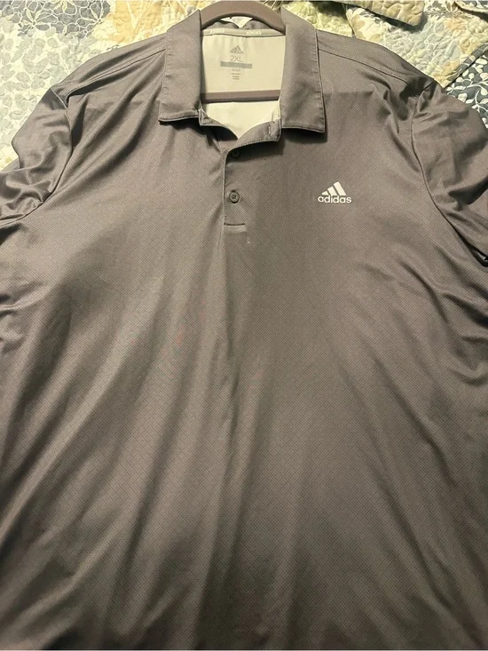 adidas Men's Purple-Gray Performance Polo