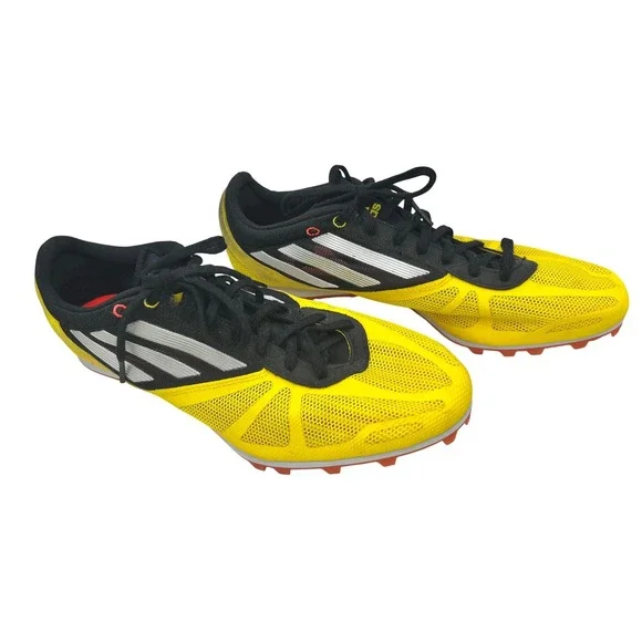 Adidas Adizero Track and Field Mens 10 Yellow Black‎ Running Shoes No Spikes