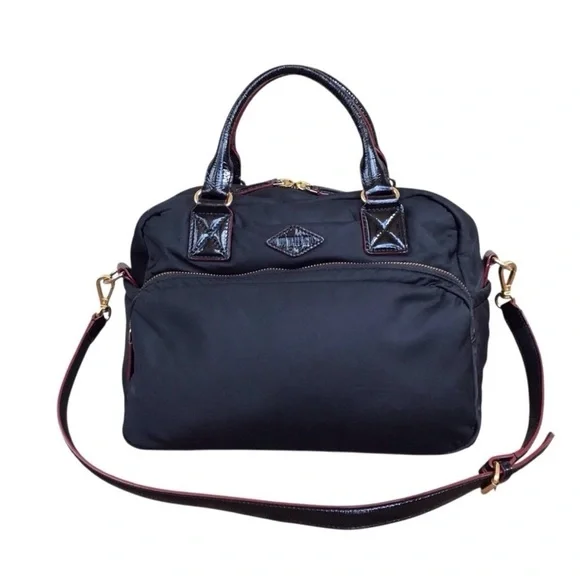 MZ Wallace Black Gramercy Satchel Crossbody Handbag