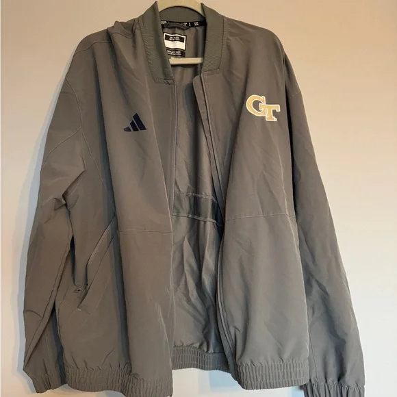 adidas Gray GT Bomber-Style Jacket with Logo