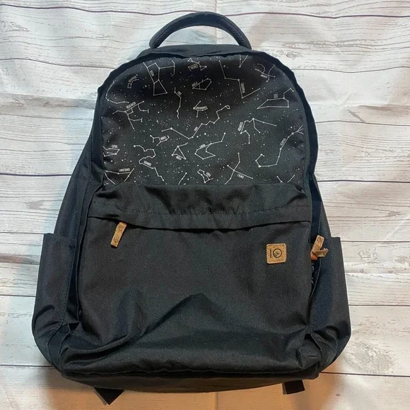 Constellation Astrology Backpack School Bag Black w/ Stephen Hawking Quote by 10