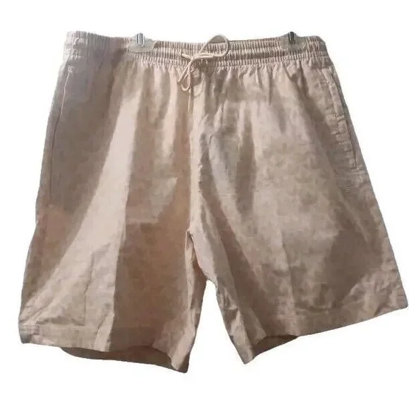 Adidas Men's Size XL Mono‎ AOP Shorts Beige Logo Printed