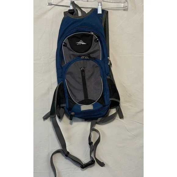 High Sierra Airflow Hydration Backpack Blue Gray Hiking Biking Trail Bag