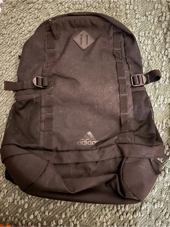 adidas Black Backpack with Mesh Side Pockets