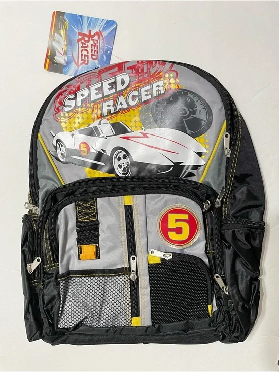 Large Backpack- 16” Speed Racer Movie  Mach 5  Backpack Bag ,New With Tag!