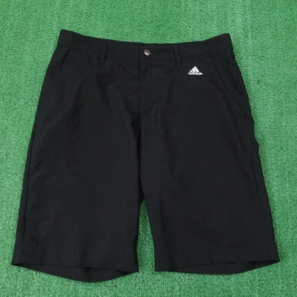 Adidas Shorts Mens 32 Black Golf Active Microfiber Pockets‎ 10 Inseam