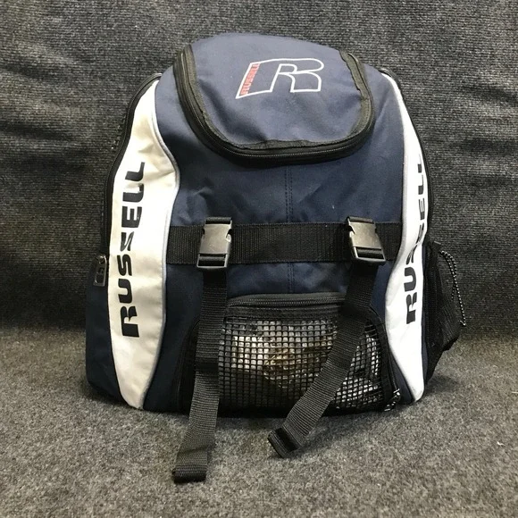 RUSSELL Athletic 116660WR-NVY Navy Blue & White Sports Backpack / Gym Swim Bag