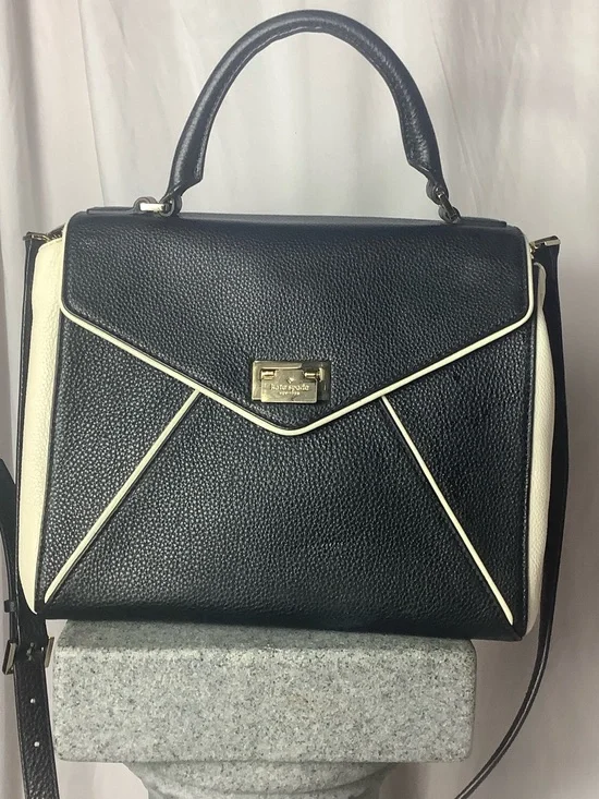 Kate Spade Black & Cream Top-Handle Satchel