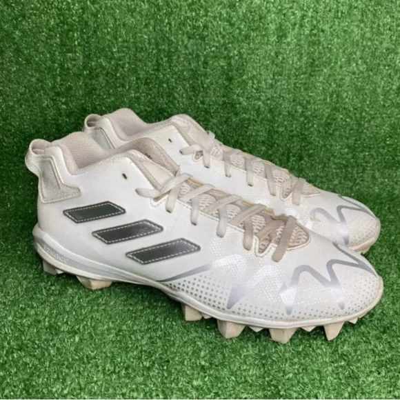 Adidas Freak Spark Football Cleats White Silver GW3390 Mens‎ Size 8.5